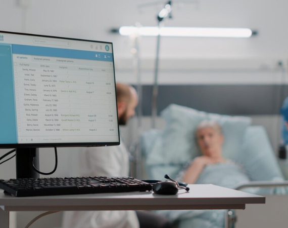 Showing Specialized Services in software on computer screen